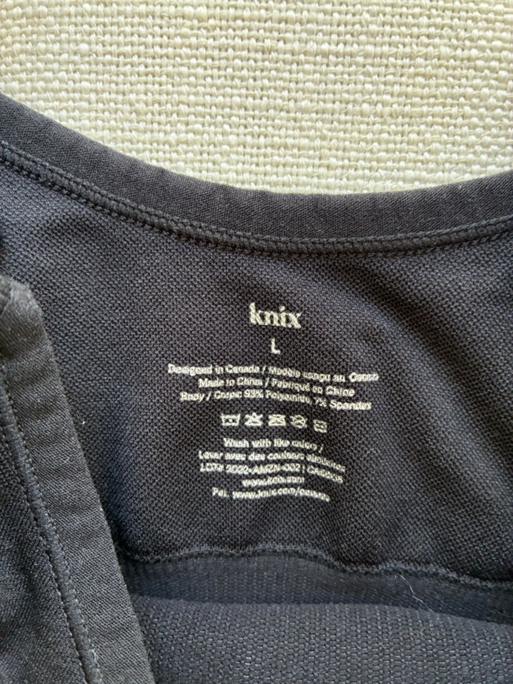 Knix nursing  Black Scoop Neck Active Tank